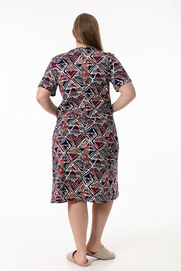 Халат на молнии М31430кс коричневый/синий - Елена фото 4