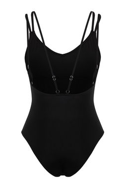 TRENDYOLMILLA K?rm?z? V Yaka S?rt Dekolteli Regular Mayo TBESS25MA00007 фото 7