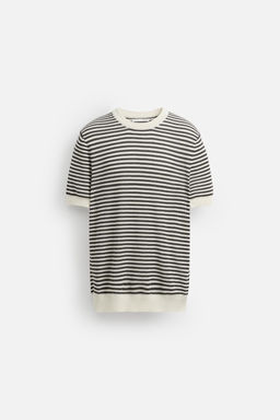 STRIPED KNIT T-SHIRT - Zara фото 7