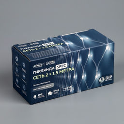 Гирлянда «Сеть» 2×1.5 м, IP44, УМС, прозрачная нить, 192 LED, свечение белое, 220 В