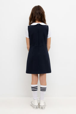 Сарафан Crockid К 5886 для девочки школьный индиго  фото 4