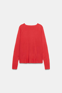 JERSEY B?SICO PUNTO FINO / Rojo / Coral - Zara фото 6
