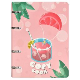 Тетрадь с кольцевым механизмом, 120 л. клетка, арт. 57426/ ЦИТРУСОВЫЙ ОТПУСК