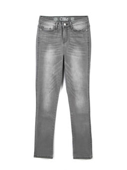 CONTE Ультракомфортные джинсы Skinny c высокой посадкой CON-49 серый - Conte elegant фото 3
