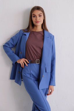 11834 Брюки со стрелками голубые - Martichelli фото 12