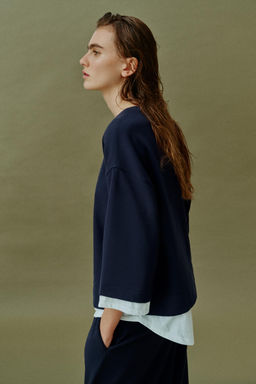 SUDADERA COMBINADA MANGA LARGA / Marino - Zara фото 3