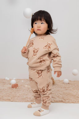 Crockid _ КР 400599/нежный бежевый,милые мишки к413 брюки д/дев яс