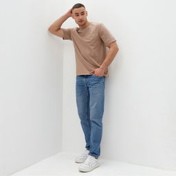 Футболка мужская MINAKU: Basic line MAN бежевая, размер 46