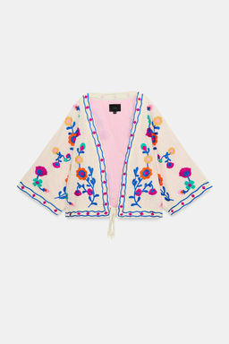 KIMONO BORDADOS FLORES / Crudo - Zara фото 6