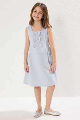 Pembe Kurdele Detayl? Mini Me Anne-K?z Bayraml?k Dokuma Elbise TKDSS25EL00046 - Trendyolmilla фото 10