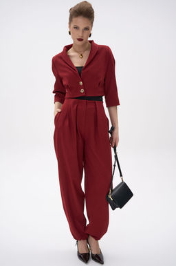 Короткий пиджак Джуди (бордовый) - Эльза фото 10