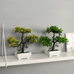 Бонсай искусственный в горшке «Деревце пышное», 10×23 см, МИКС