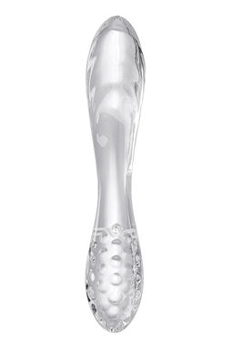 Двусторонний фаллоимитатор Satisfyer Dazzling Crystal 1, стекло, прозрачный, 18,5 см  фото 4
