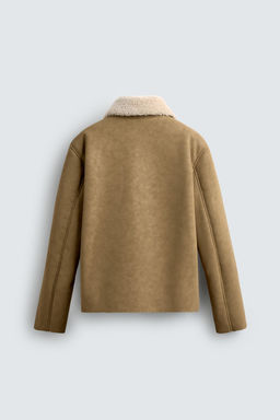 DOUBLE-FACED FAUX LEATHER JACKET - Zara фото 8