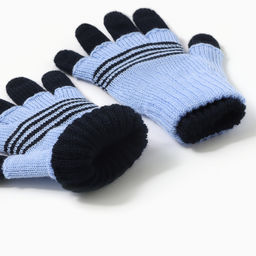 Перчатки для мальчика, цвет голубой, размер 14