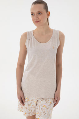 Kad_n Bej Pijama Tak_m_ Sepette S_rpriz _ndirim - U.s. polo assn фото 3