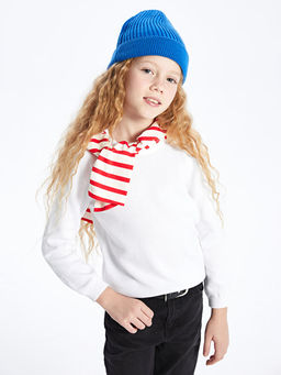 Bisiklet Yaka Basic Uzun Kollu K?z ?ocuk Triko Kazak - Waikiki фото 2