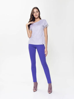 CONTE Топ с эффектом замши и деликатным кружевом LD 917 lavender frost