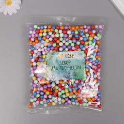 Декор для творчества пенопласт «Ассорти шариков», разноцветный, набор 10 г