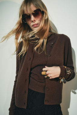 100% WOOL BASIC CARDIGAN - Zara фото 20