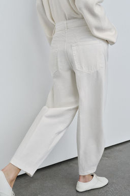 ZW COLLECTION BARREL HIGH-WAIST JEANS - Zara фото 3