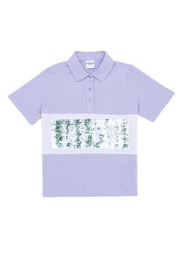 K_z _ocuk Lila Polo Yaka Ti__rt