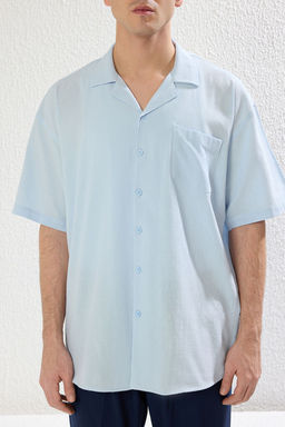 TRENDYOL MAN Yesil Oversize Fit Yazl?k Pamuklu Gomlek TMNSS23GO00080 - Trendyolmilla фото 22