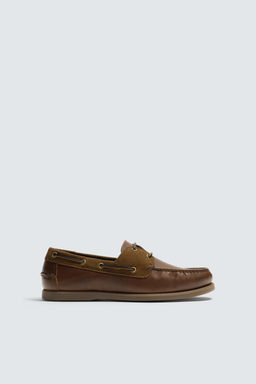 LEATHER DECK SHOES - Zara фото 4