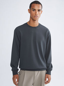 Bisiklet Yaka Erkek Sweatshirt