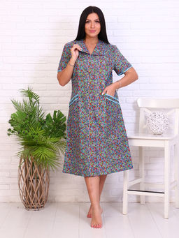 Женский бязевый халат на пуговицах без рукавов  1-12 (5)