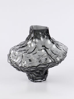 Ваза «Джино», 21×25 см, стекло, чёрная