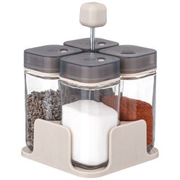 НАБОР ЕМКОСТЕЙ ДЛЯ СПЕЦИЙ 4ШТ 100МЛ НА ПОДСТАВКЕ AGNESS  фото 5