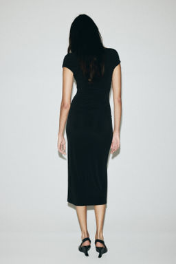 Vestido off-the-shoulder - H&m фото 4