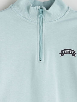 Dik Yaka K?z ?ocuk Sweatshirt