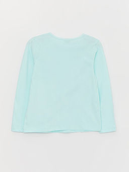 Bisiklet Yaka Bask?l? Uzun Kollu K?z ?ocuk Ti??rt - Waikiki фото 3