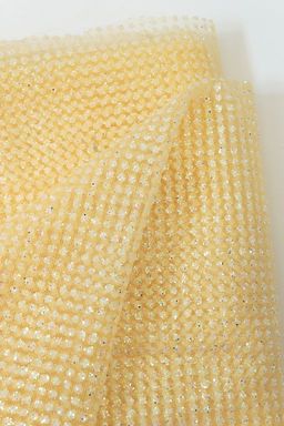 Фатин с блестками Горошек 1,6*1 м (SF-2697) бежевый - Больше подарков фото 2