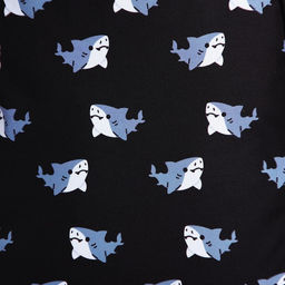 Рюкзак текстильный Акулы, 38х14х27 см, цвет чёрный - Nazamok фото 4