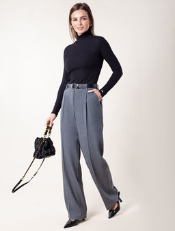 Водолазка из трикотажа в широкий рубчик