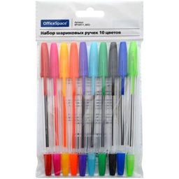 Набор ручек шар. OfficeSpace 10цв. (BP10/511_6652) 1мм