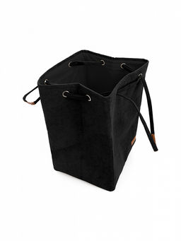 Корзина для белья 35x30x50 черный вельвет - Denastia фото 3