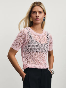 Джемпер ажурной вязки из вискозы / Zarina