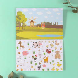 Наклейки в книжке «Животные», 5 фонов, 20.7×14.2 см