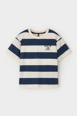 КР 302461-1/синий,суровый,полоска к566 фуфайка (футболка) для мал