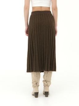 Юбка из пуха яка 07032 коричневая