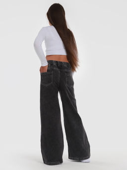 Джинсы-палаццо утеплённые для девочек - СИНЯЯ МОДА фото 6