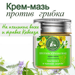 Крем-мазь Противогрибковая, пластик, 40 мл, Природа кавказского долголетия