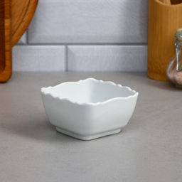 Соусник квадратный Волна, 250 мл, фарфор, Иран