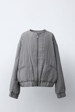 CAZADORA ACOLCHADA FLUIDA / Gris antracita