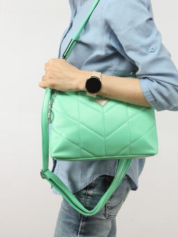 Сумка женская искусственная кожа Marrivina-22511, 1отд+карм/пер, плечевой ремень, зеленый SALE 254609 - Adelia фото 10