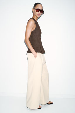 RIB PEPLUM BUTTON TOP - Zara фото 14